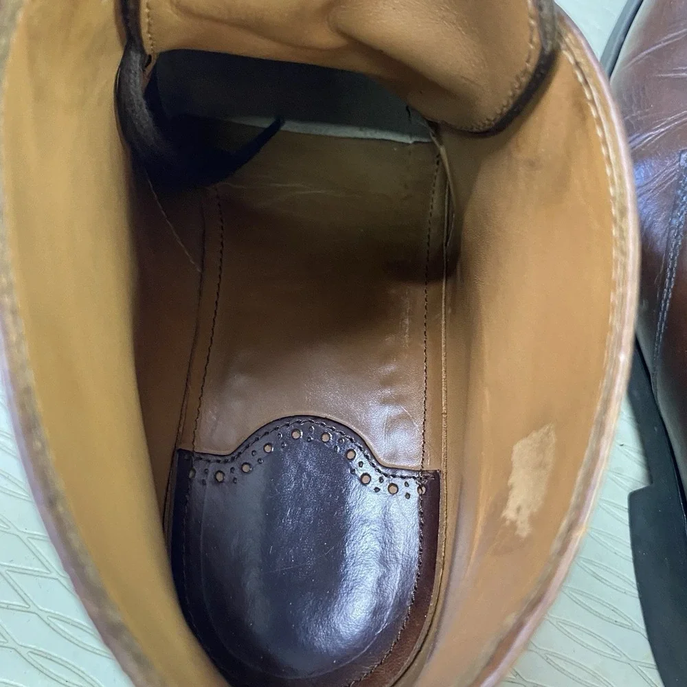 LOTTUSSE Men's Brown Leather Chukka Ankle Dress‎ Boots Made In Spain US 8/EUR 41